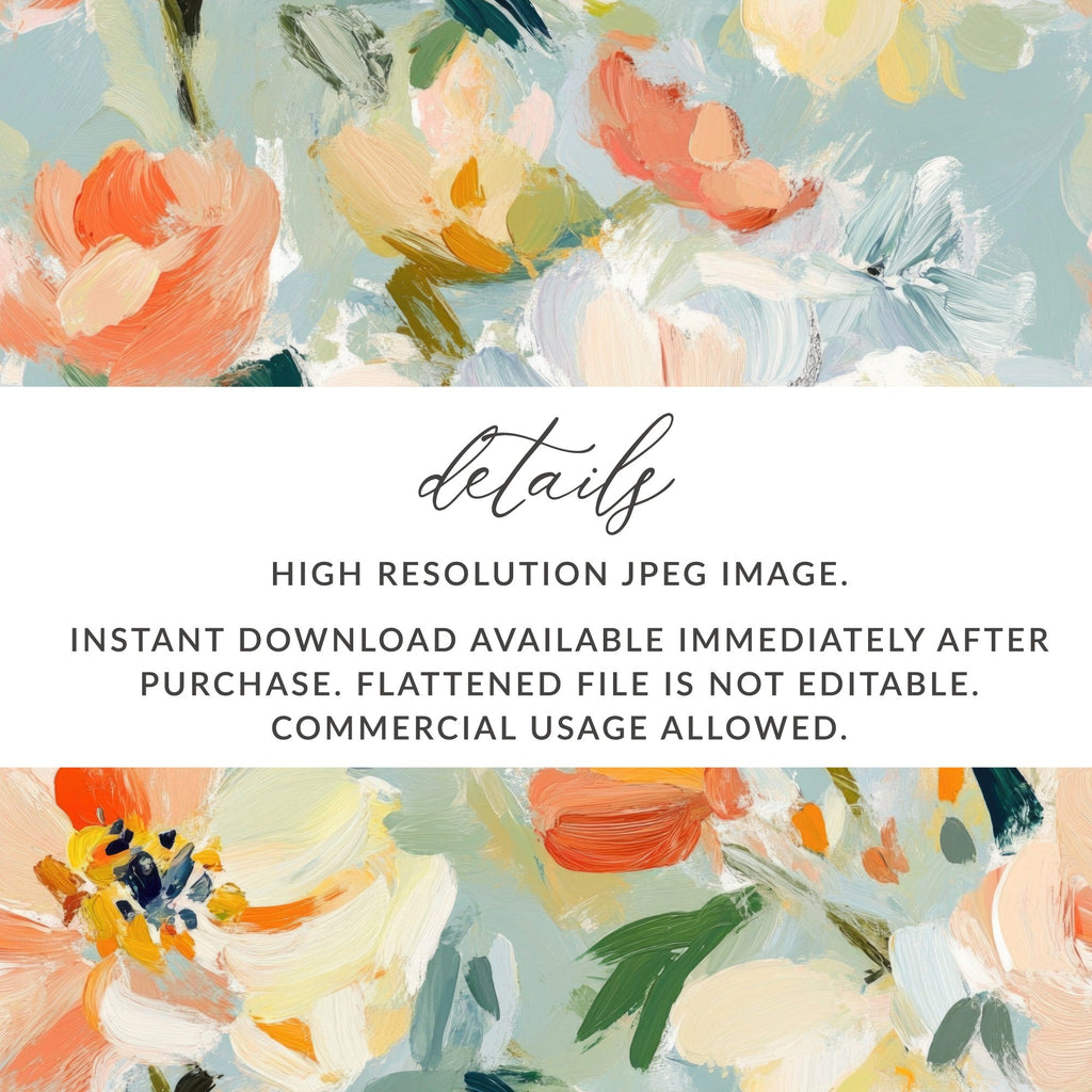 Seamless Impressionistic Floral Field Abstract painted Art - Moore and Mountain