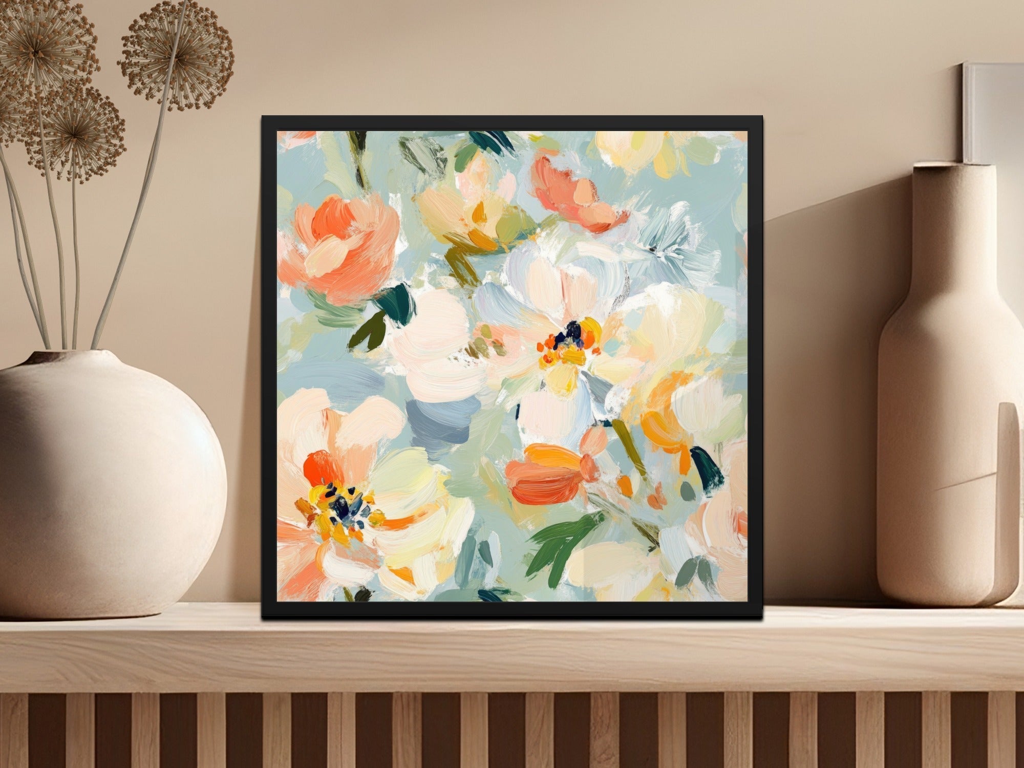 Seamless Impressionistic Floral Field Abstract painted Art - Moore and Mountain