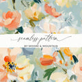 Seamless Impressionistic Floral Field Abstract painted Art - Moore and Mountain