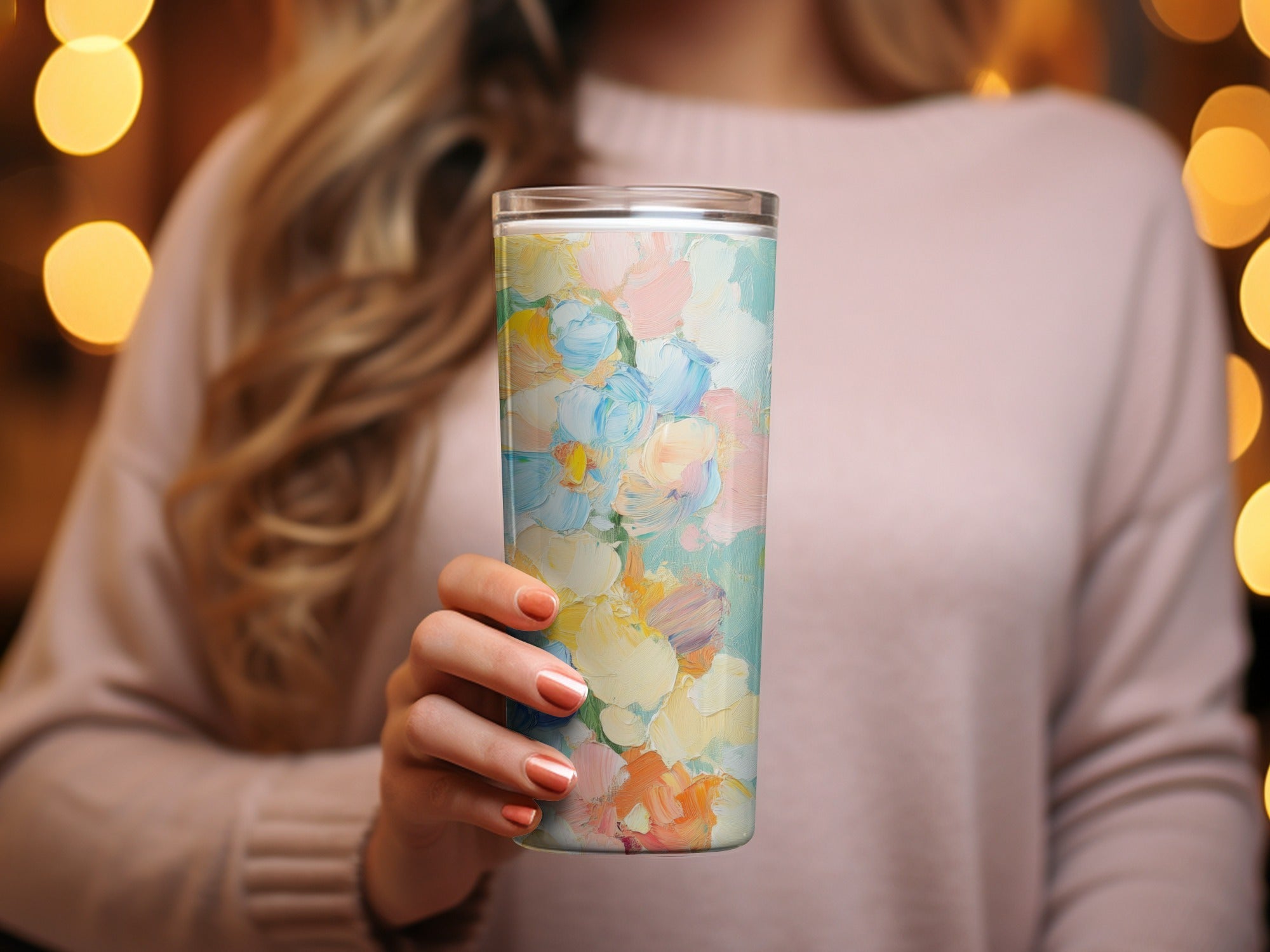 Seamless Impressionistic Floral Pastel Tone Acrylic Fine Art - Moore and Mountain