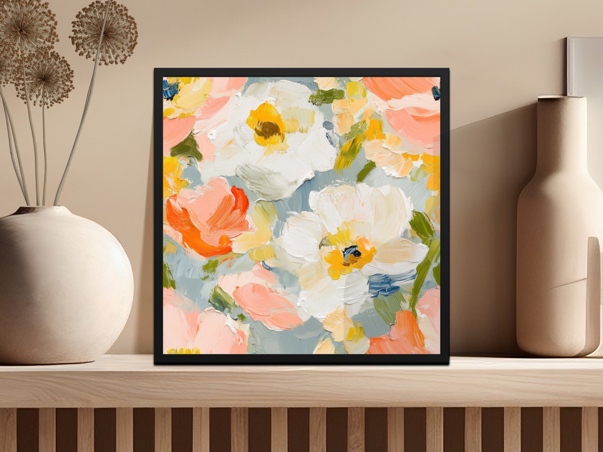 Seamless Impressionistic Painted Floral Pattern Design - Moore and Mountain