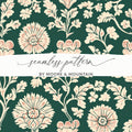 Seamless Indian Pattern on a Deep Green Background Seamless Chintz Green - Moore and Mountain