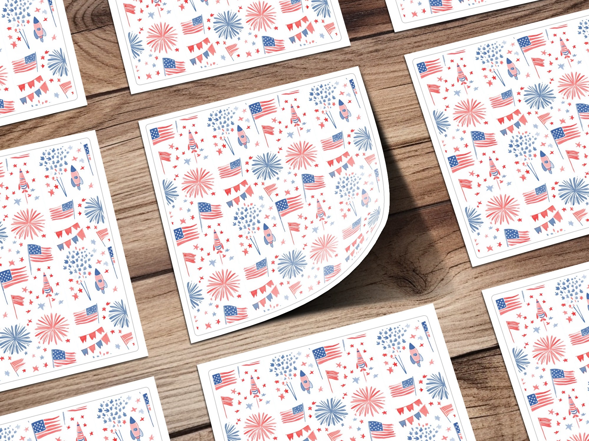 Patriotic Fourth of July Festive Celebration Stickers