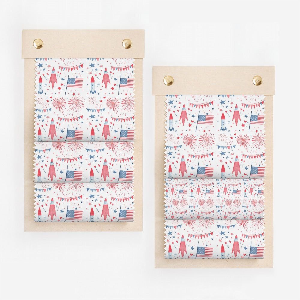 American Flag and Fireworks Patterned Fabric Product