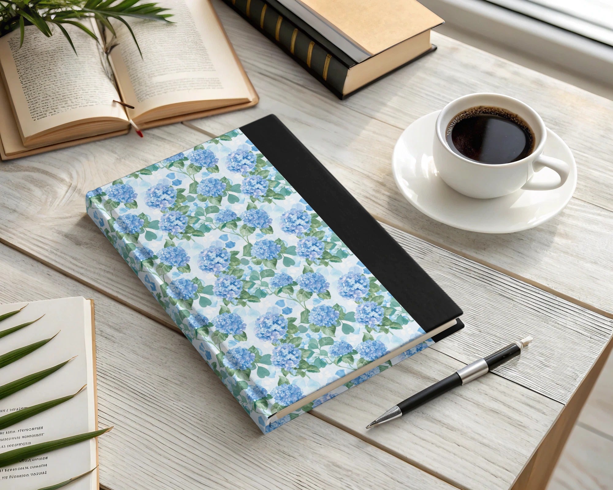 Blue Floral Pattern Hardcover Journal Product