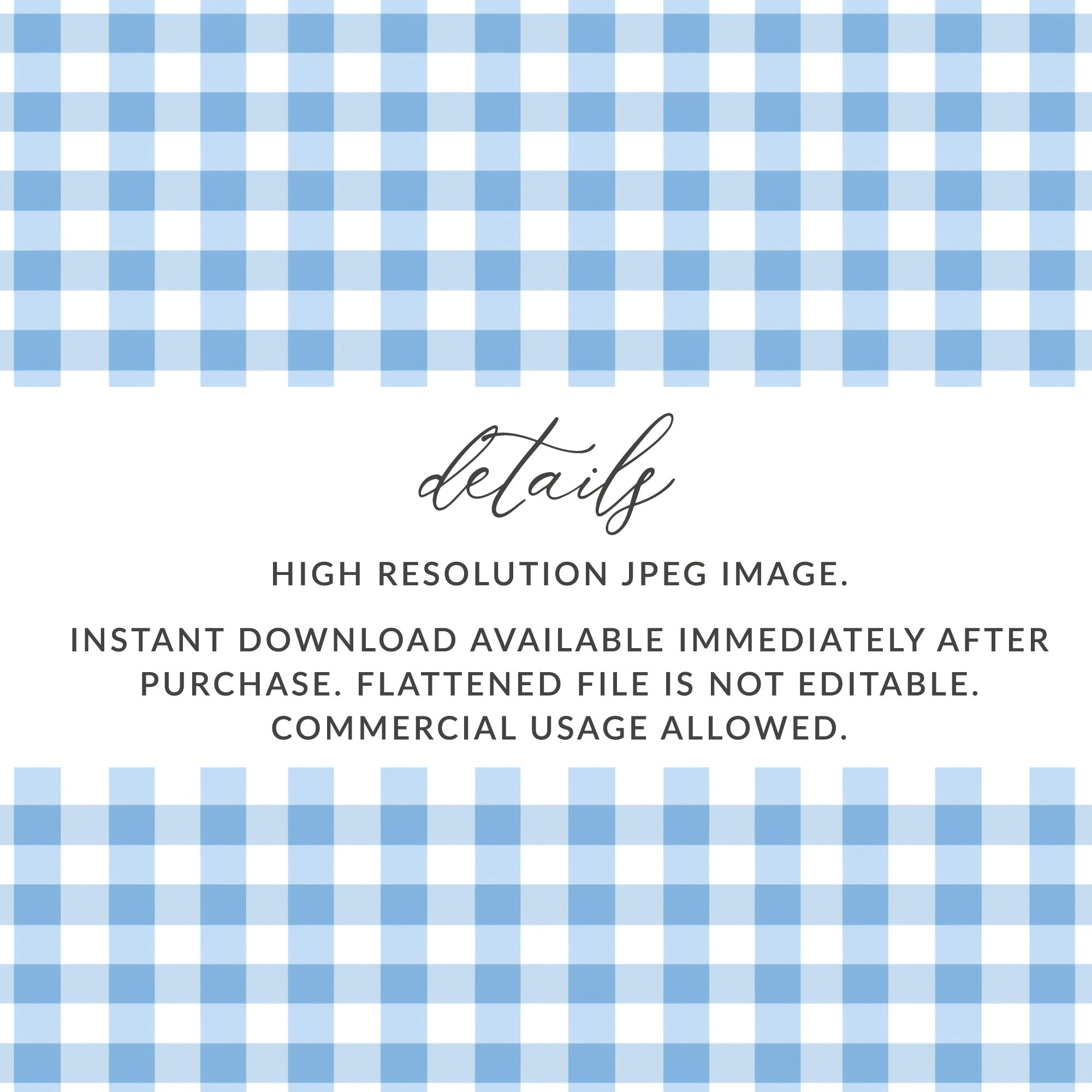 Blue Gingham Check High Resolution JPEG Image Download