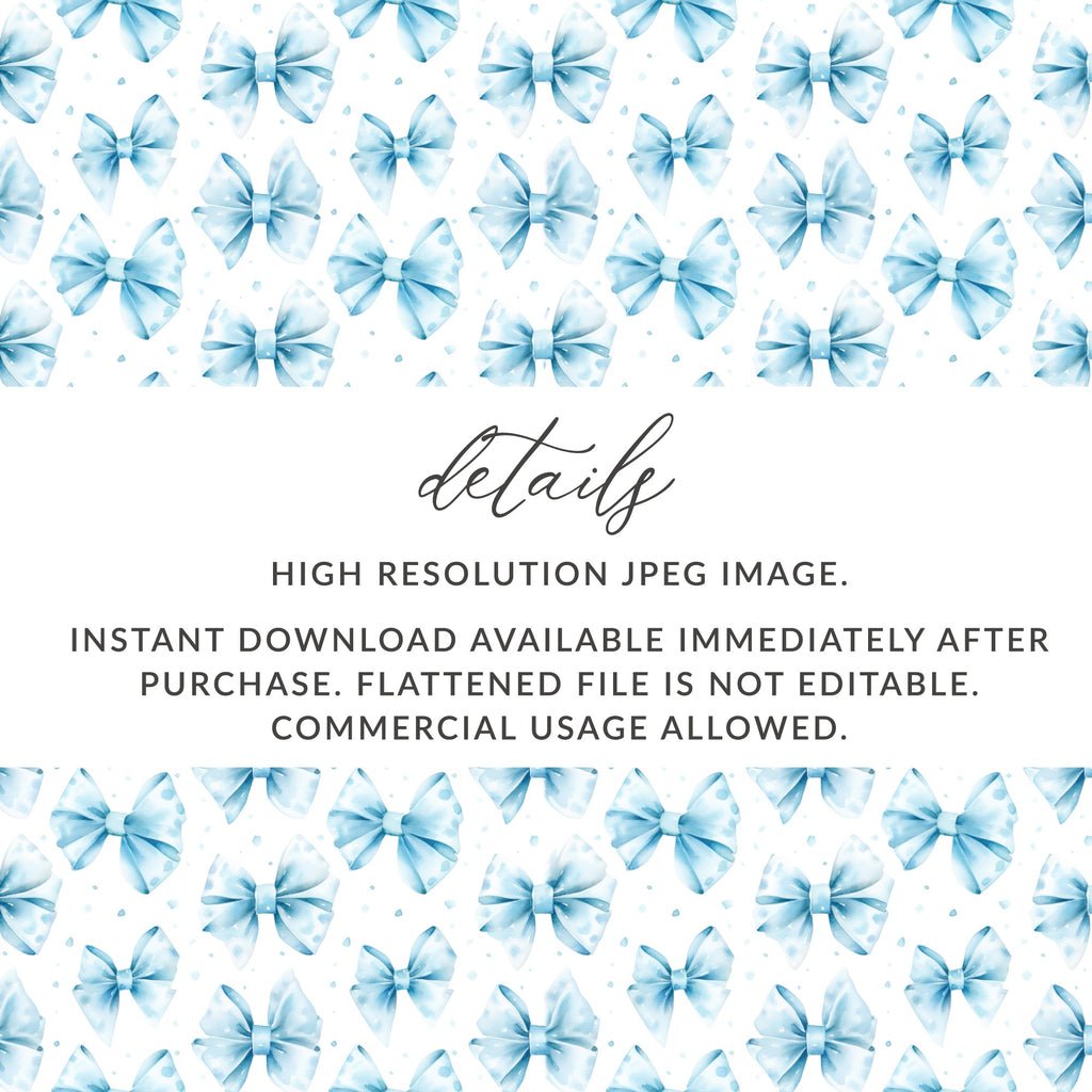 High Resolution JPEG Image with Blue Bows Design
