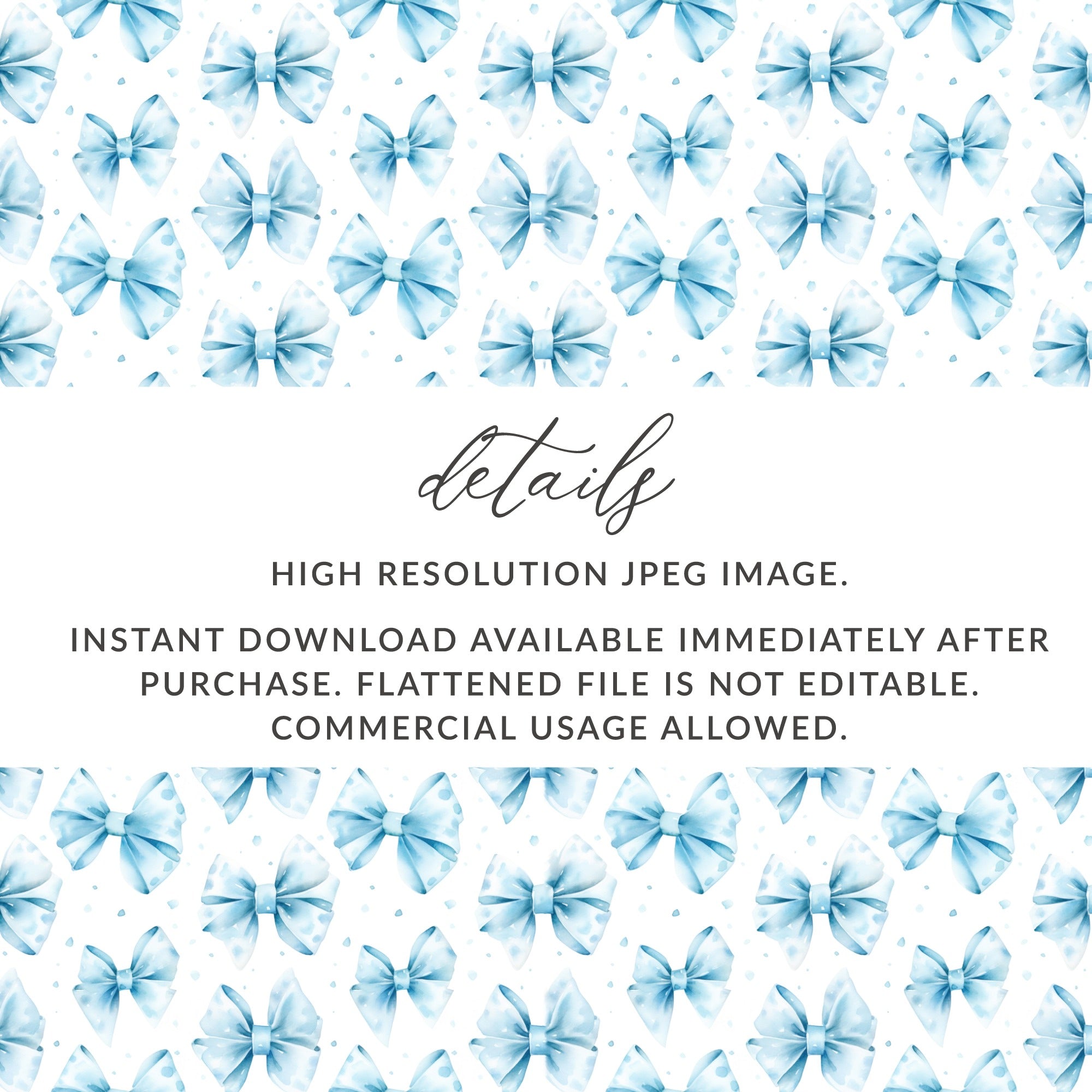 High Resolution JPEG Image with Blue Bows Design