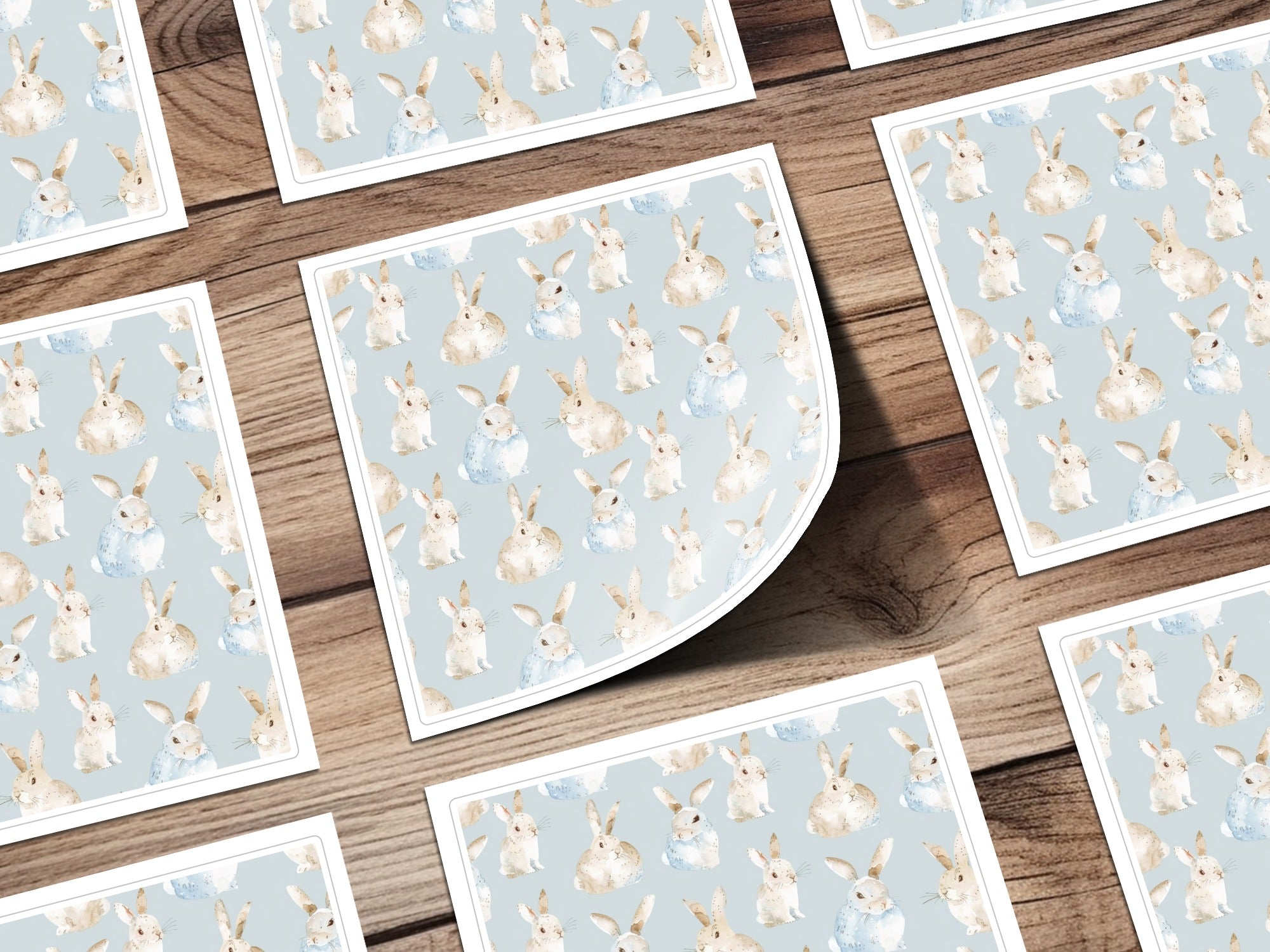 Cute Bunny Pattern Design for Paper Craft Projects