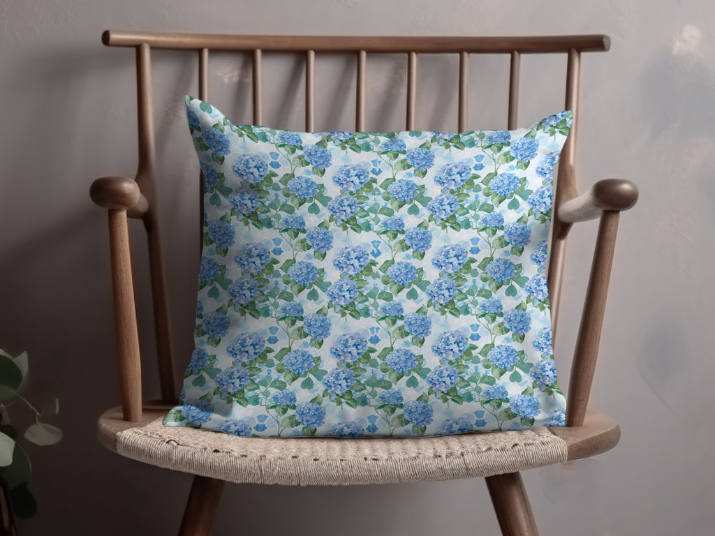 Decorative Blue Floral Pattern Pillow For Home Decor