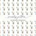 Seamless Rabbit with Balloons Pattern by Moore & Mountain