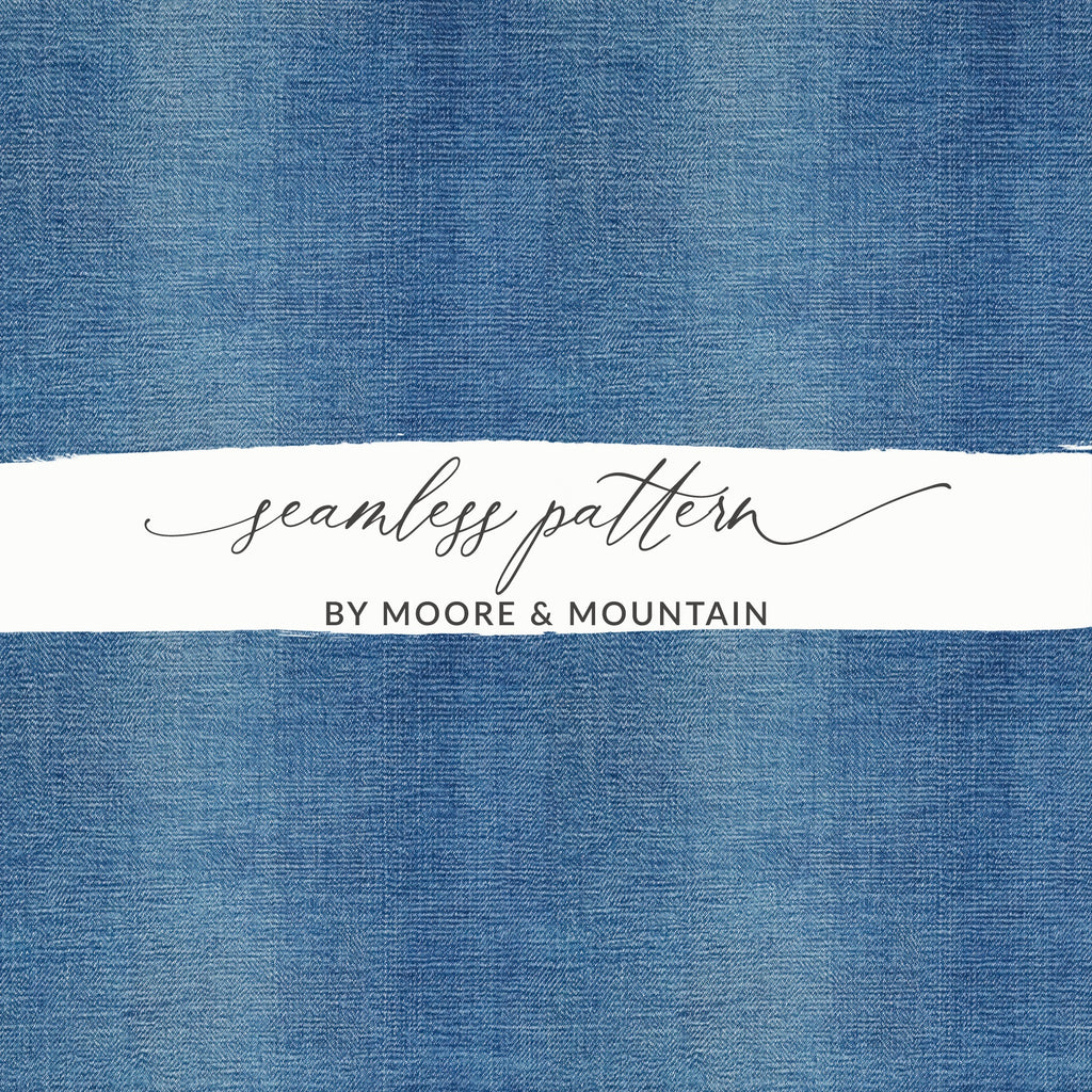 Seamless Light Blue Denim Fabric Elegant Blue Jeans Texture Digital - Moore and Mountain