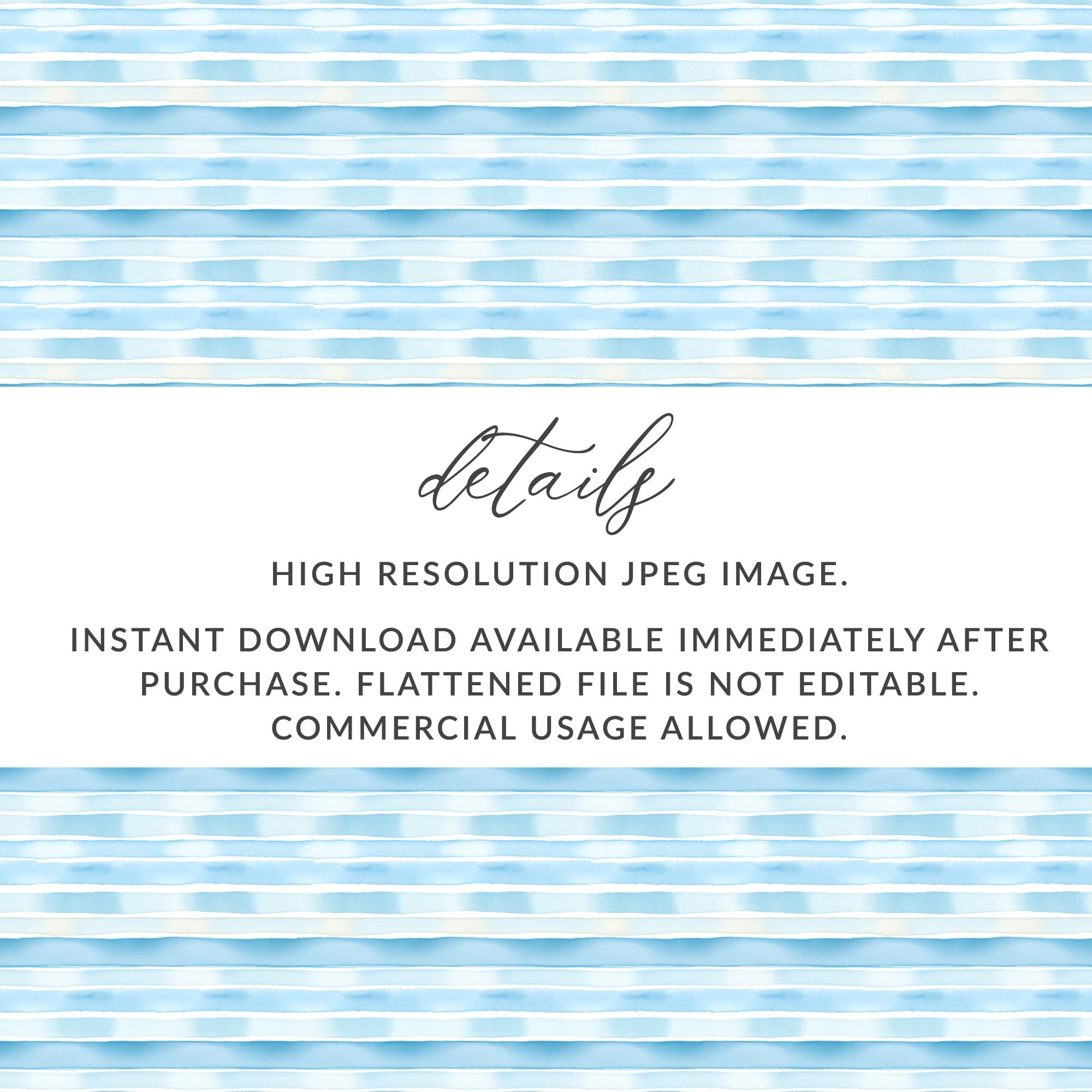 High Resolution Blue Striped JPEG Instant Download