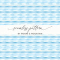 Blue and White Striped Seamless Pattern by Moore & Mountain