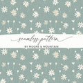 Seamless Pattern by Moore & Mountain with Daisies