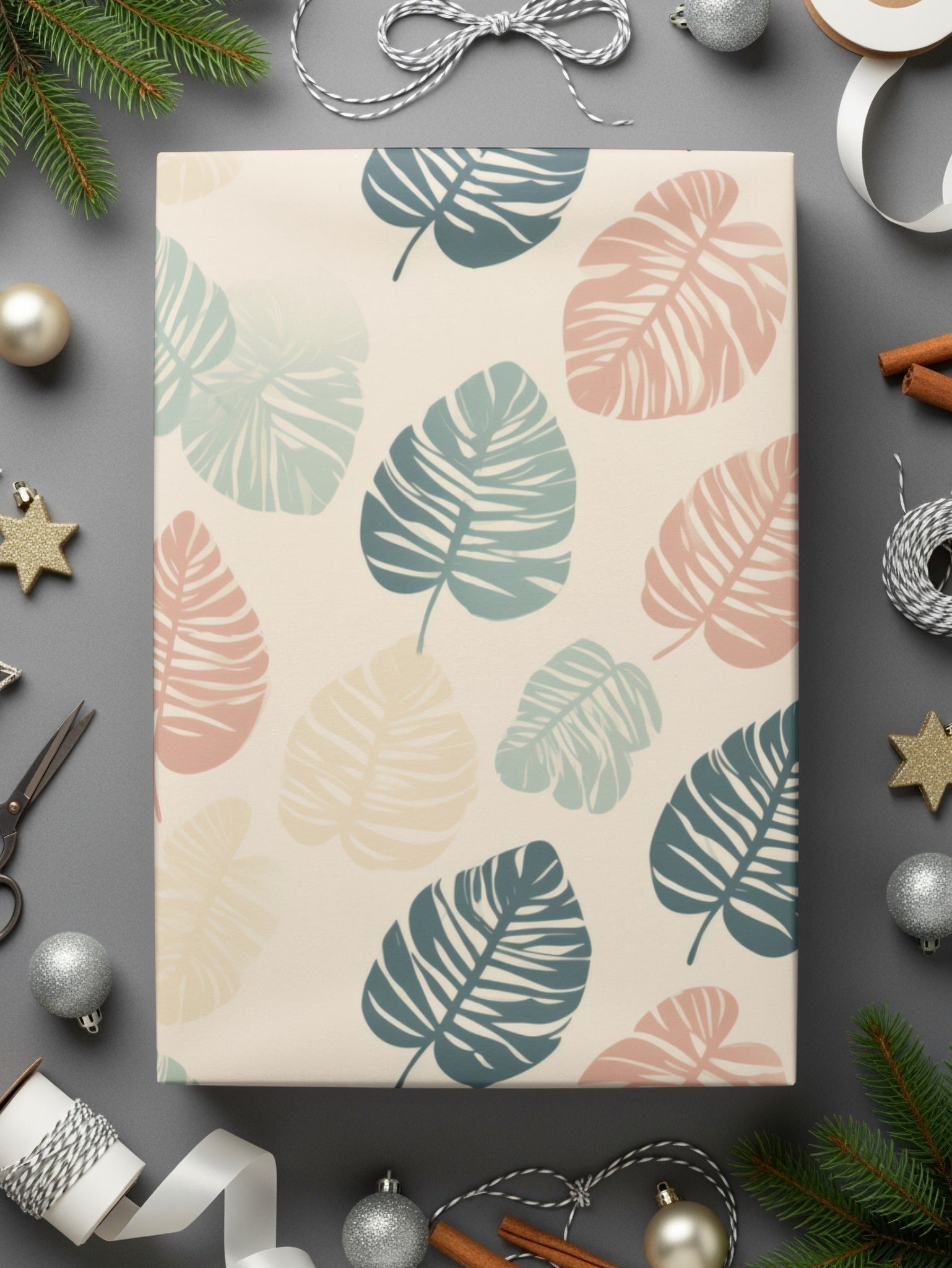 Elegant Abstract Leaf Pattern Decorative Wrap Paper