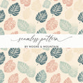 Pastel Colored Leaves Seamless Pattern Design