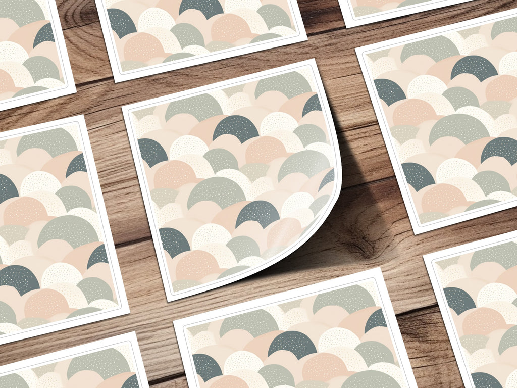 Pastel Geometric Pattern on Stylish Decals Product