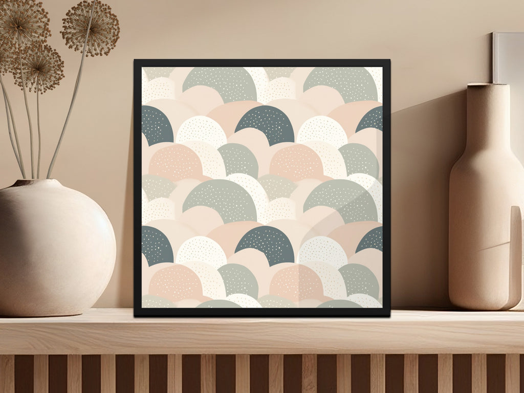 Abstract Pastel Waves Modern Art Print Wall Decor