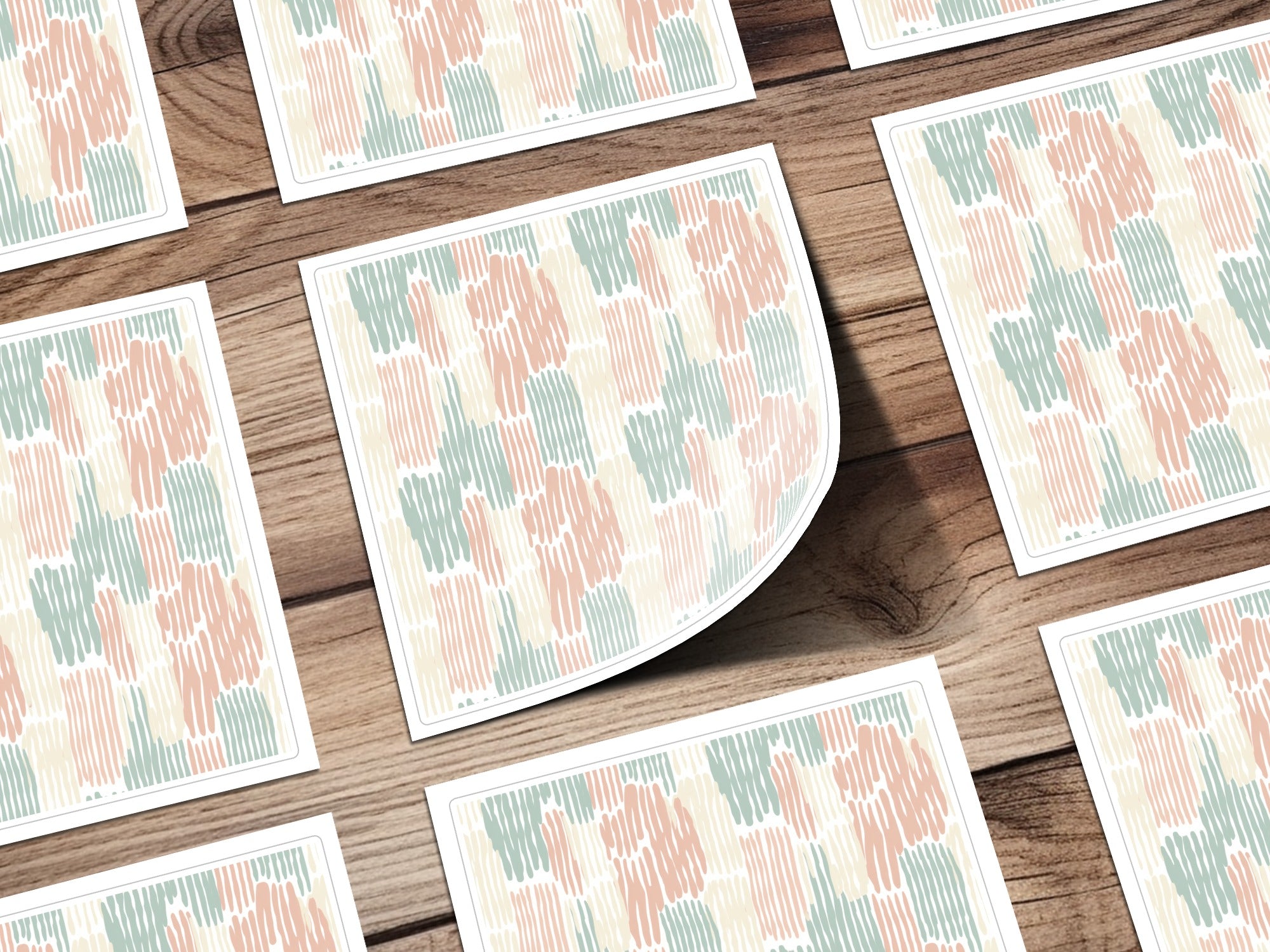 Abstract Pastel Multicolor Patterning Design Print