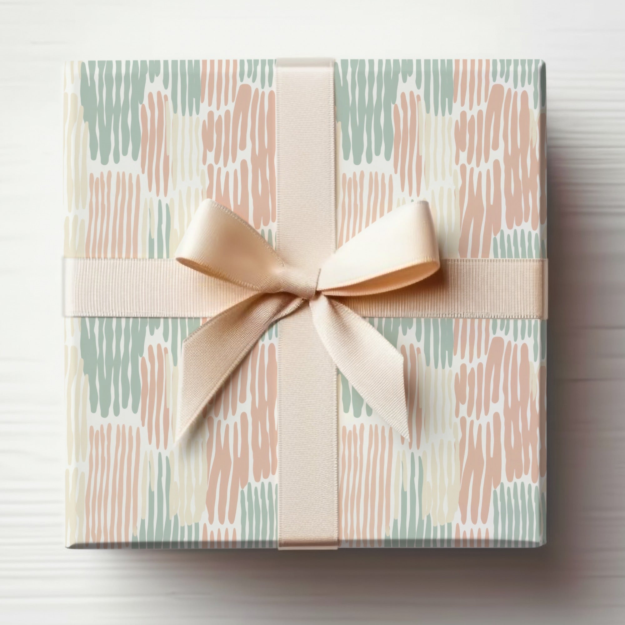 Elegant Pastel Pattern Gift Wrap with Ribbon