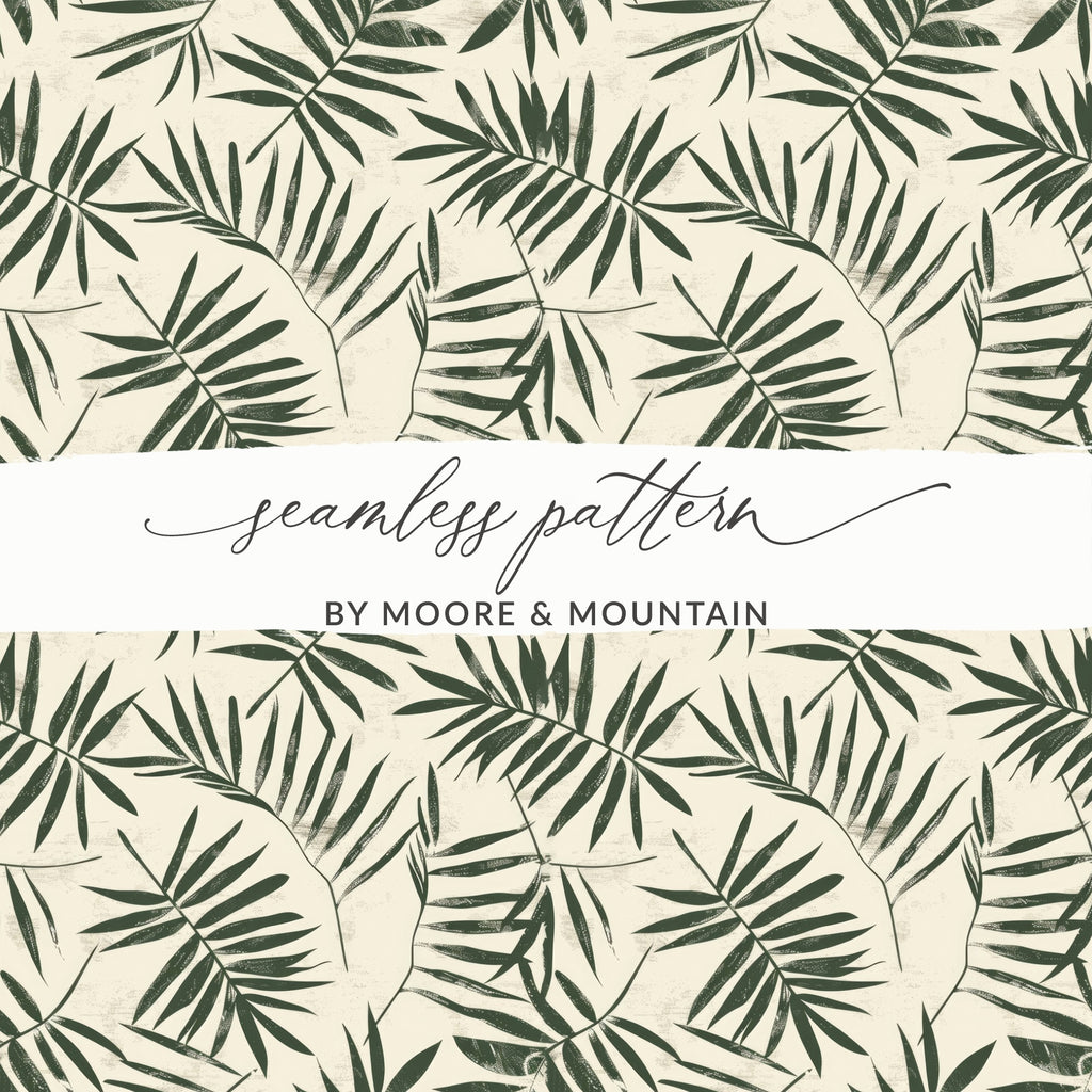 Green Leaf Seamless Pattern by Moore and Mountain Product