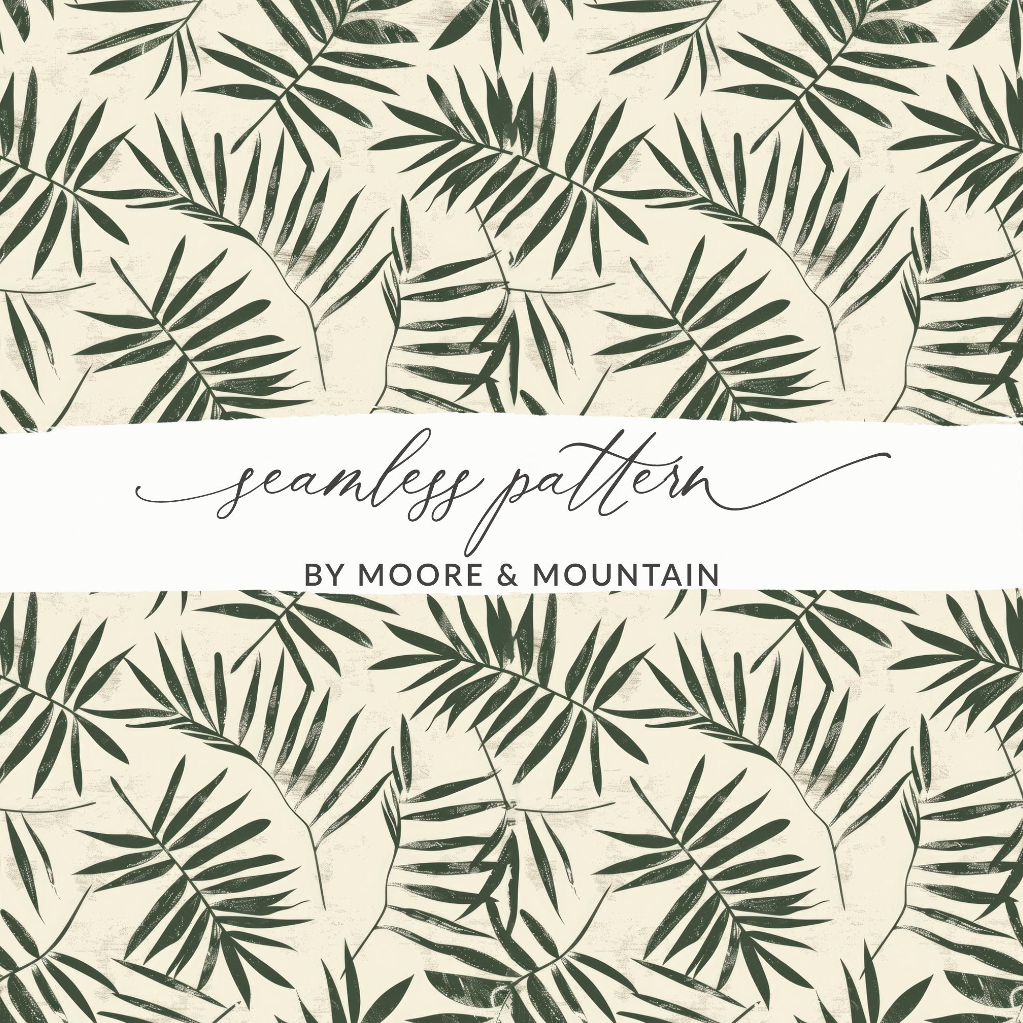 Green Leaf Seamless Pattern by Moore and Mountain Product