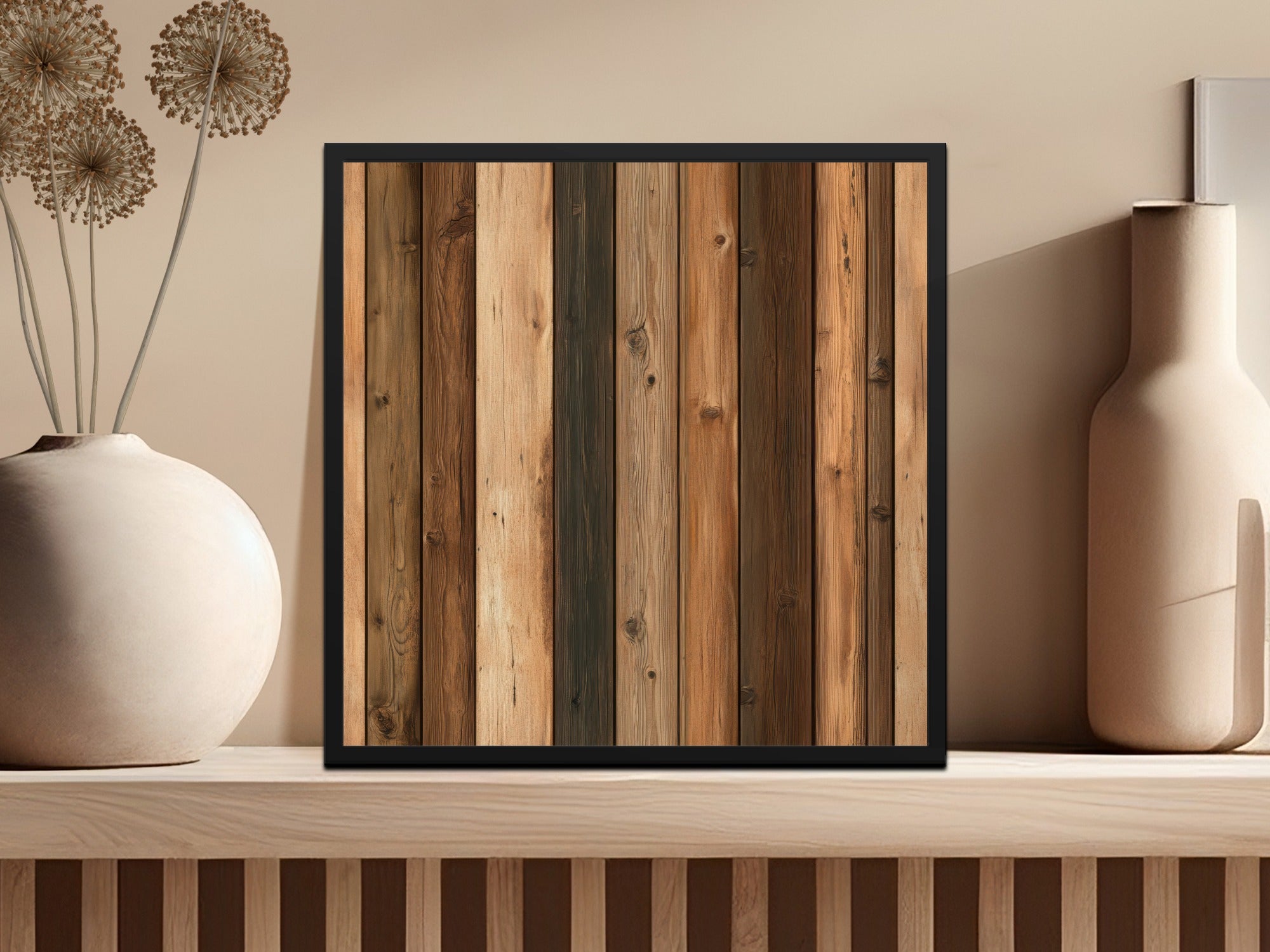 Rustic Wooden Panel Wall Art Home Decor Accent