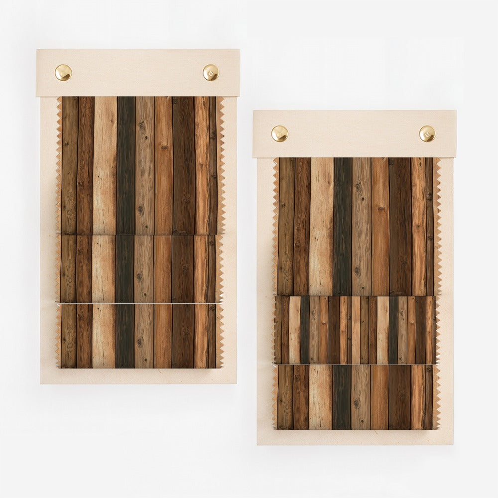 Rustic Wooden Texture Vertical Wall Hanging Decor