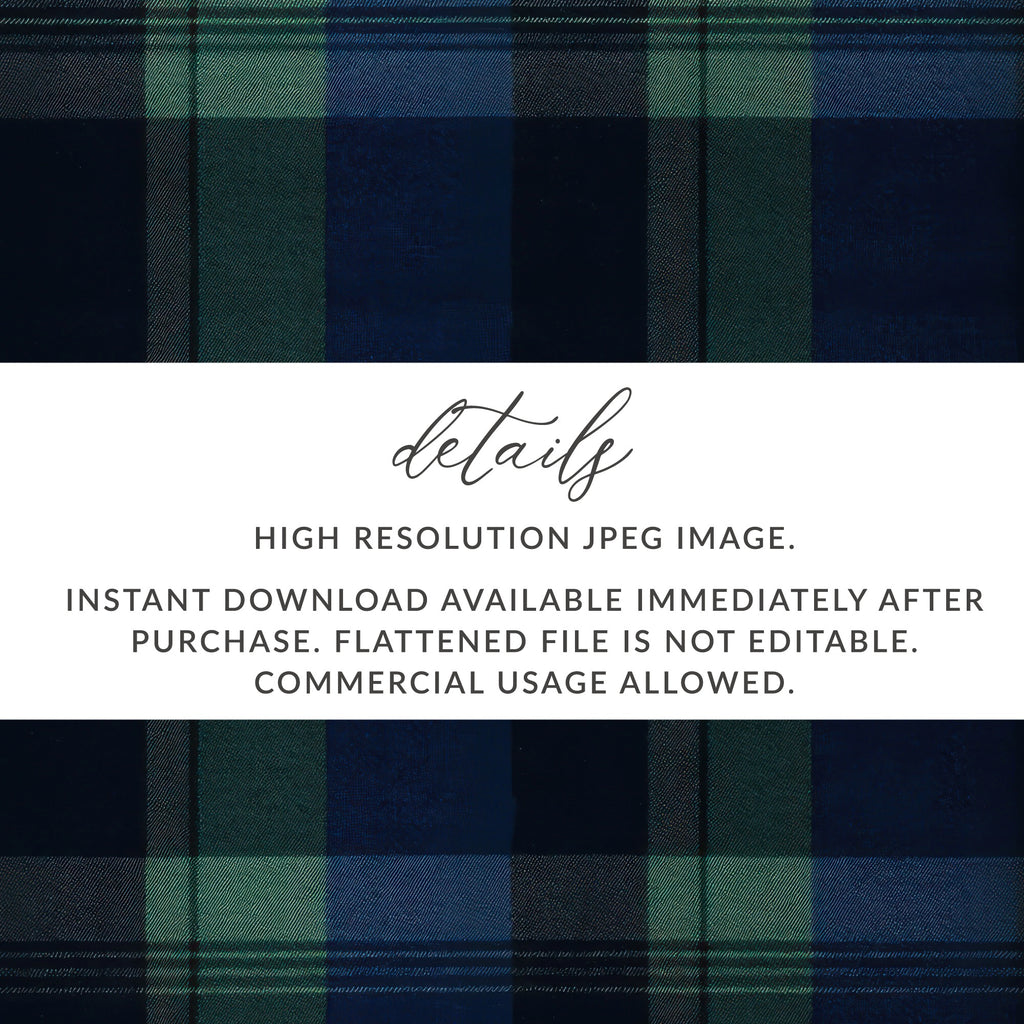 Seamless Navy Blue Tartan Digital - Moore and Mountain