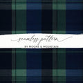 Seamless Navy Blue Tartan Digital - Moore and Mountain
