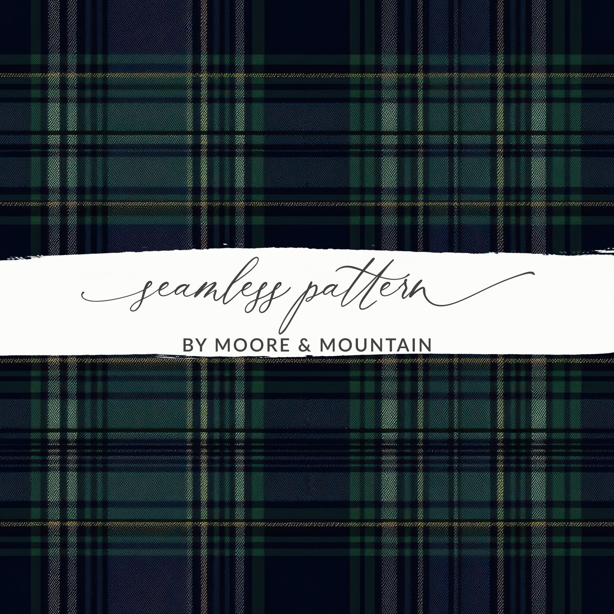Seamless Navy Blue Tartan Pattern - Moore and Mountain