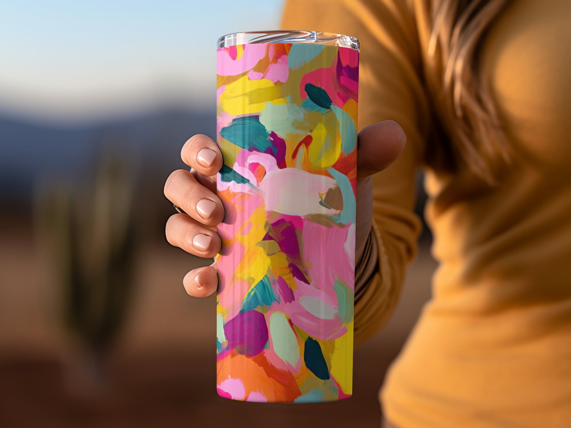 Vibrant Art-Inspired Design Insulated Tumbler Product