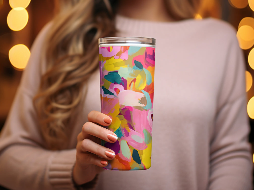 Colorful Abstract Design Insulated Tumbler Cup