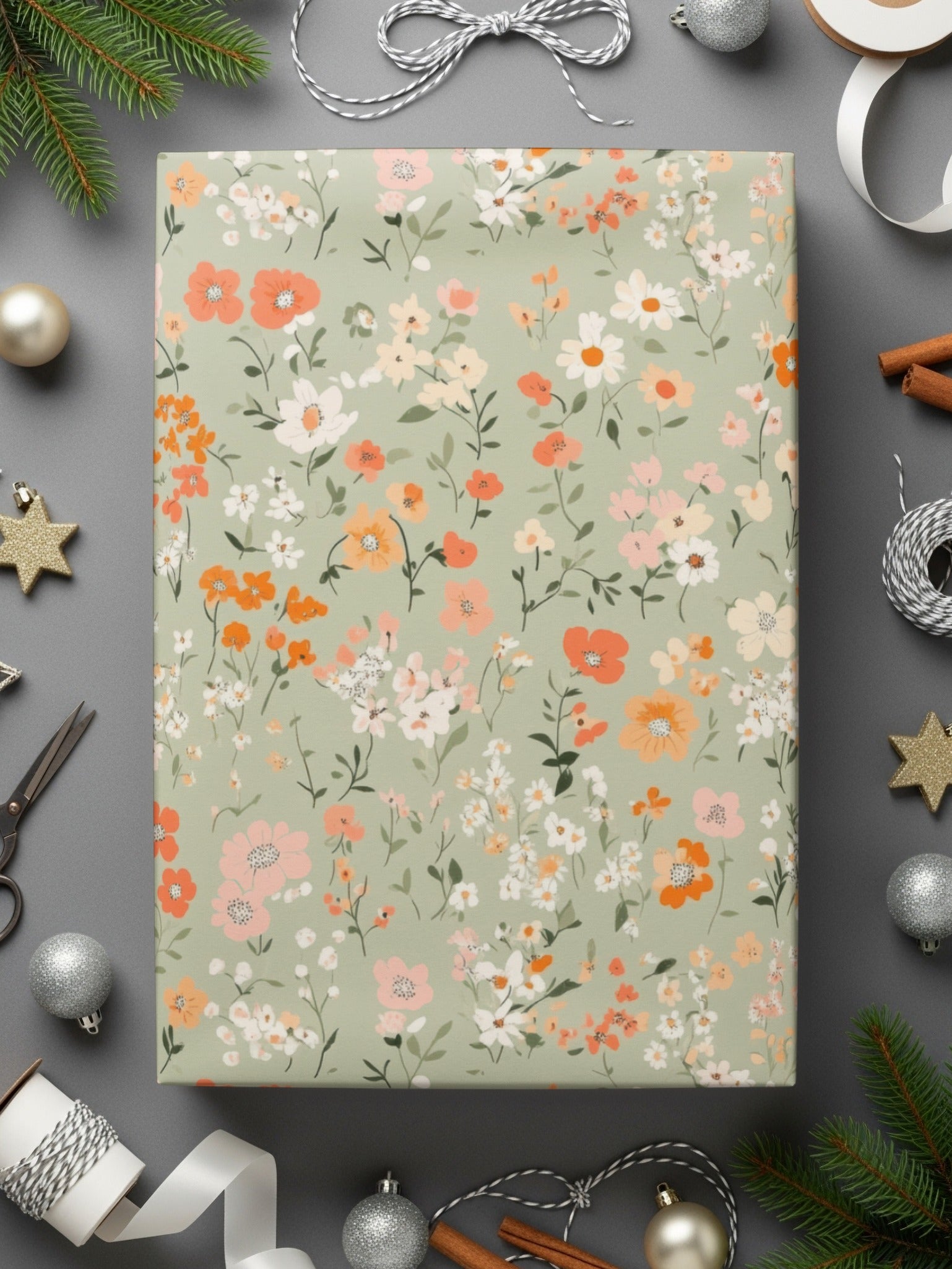 Seamless Pastel Ditsy Floral, Digital Paper, Floral Pattern, Flower Backgrounds, Scrapbook Paper, Fabric Design, Digital Download - Moore and Mountain