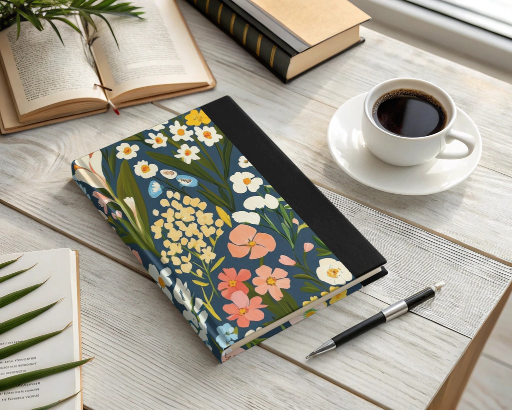 Floral Pattern Hardcover Notebook Journal 60 Pages