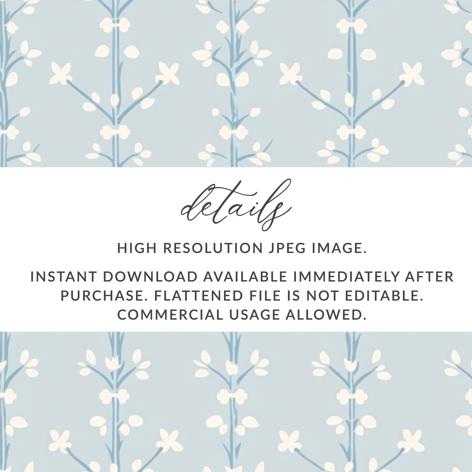 Floral Pattern High Resolution JPEG Instant Download