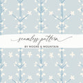 Floral Blue Seamless Pattern by Moore & Mountain Design