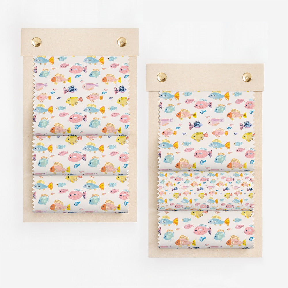 Colorful Fish Pattern Roller Blinds for Kids Room Decor