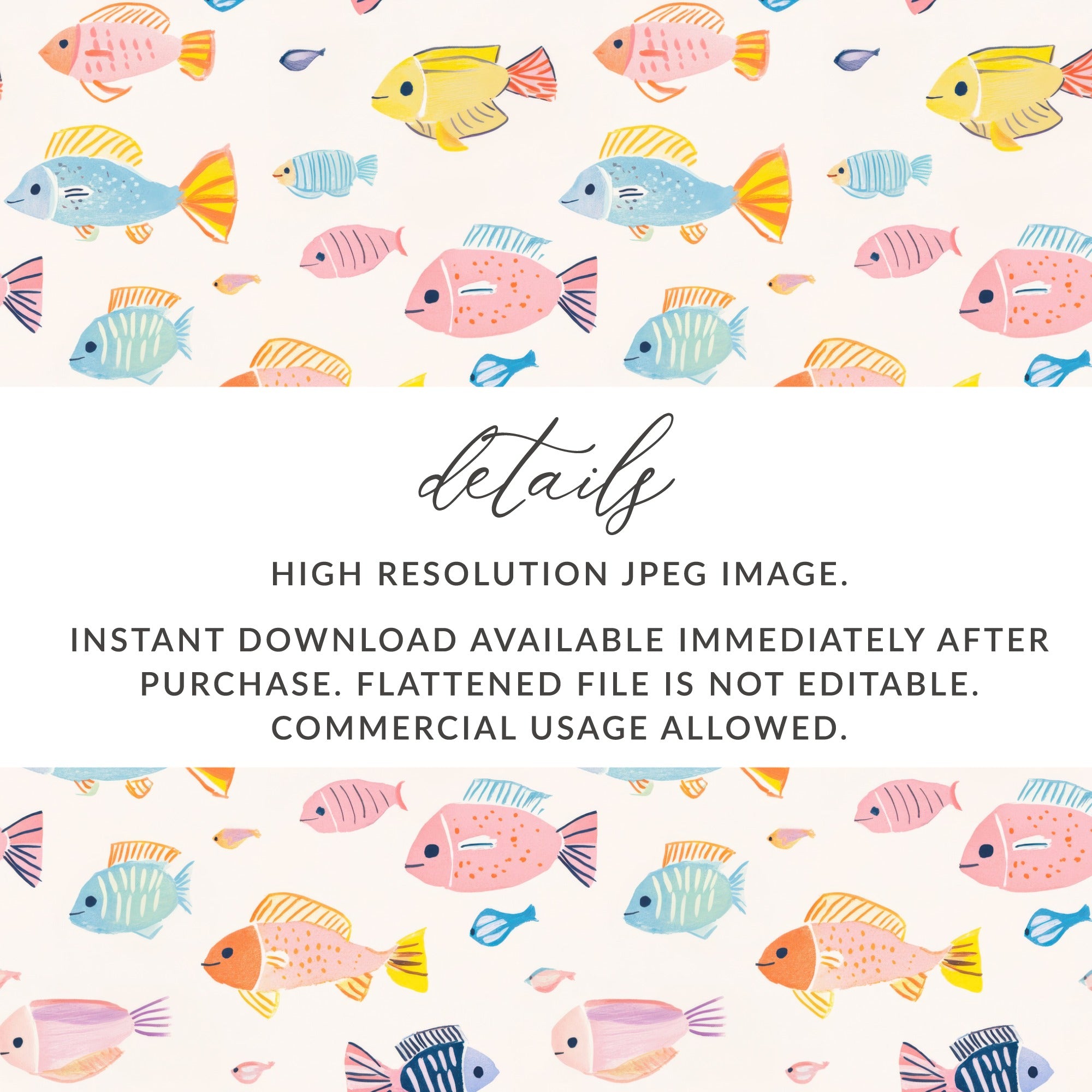 Colorful Fish Pattern High Resolution JPEG Image
