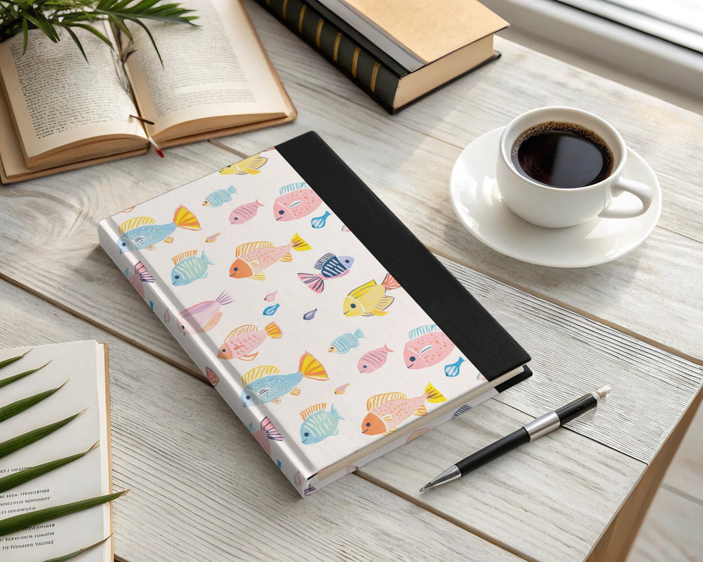 Colorful Fish Pattern Hardcover Notebook perfect for writing