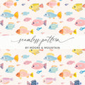 Colorful Fish Seamless Pattern by Moore and Mountain