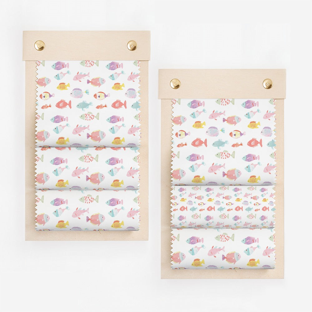 Vibrant Fish Pattern Multi-Size Adjustable Window Curtains