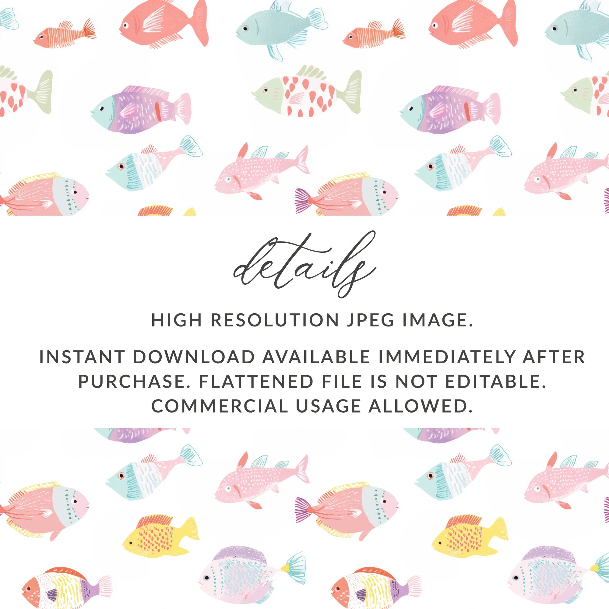 Colorful Fish Pattern High Resolution JPEG Image