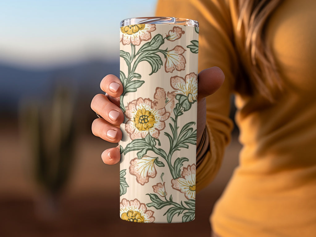 Seamless Pattern Kalamkari Flowers Leaves Repeating Design - Moore and Mountain