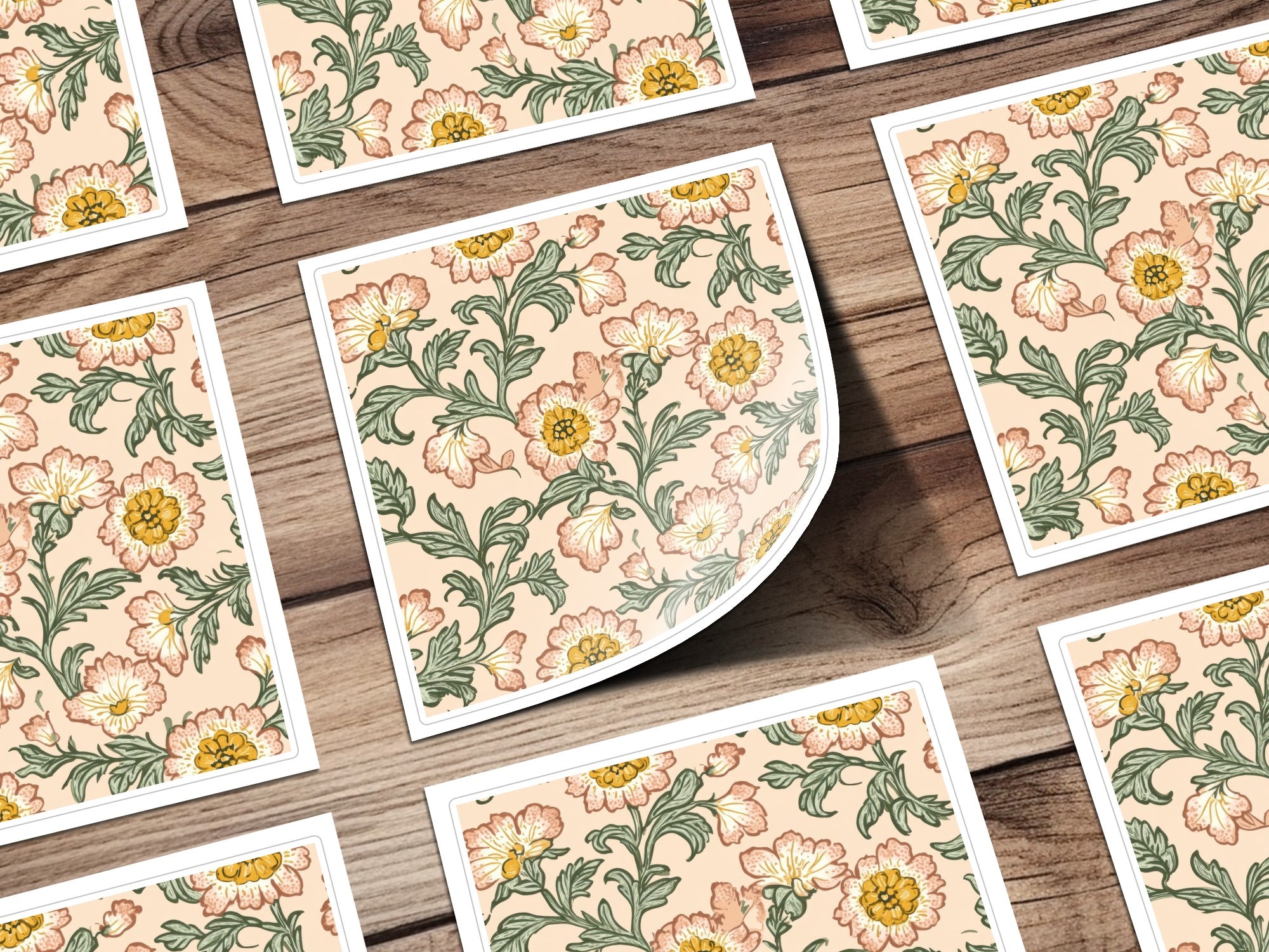 Seamless Pattern Kalamkari Flowers Leaves Repeating Design - Moore and Mountain