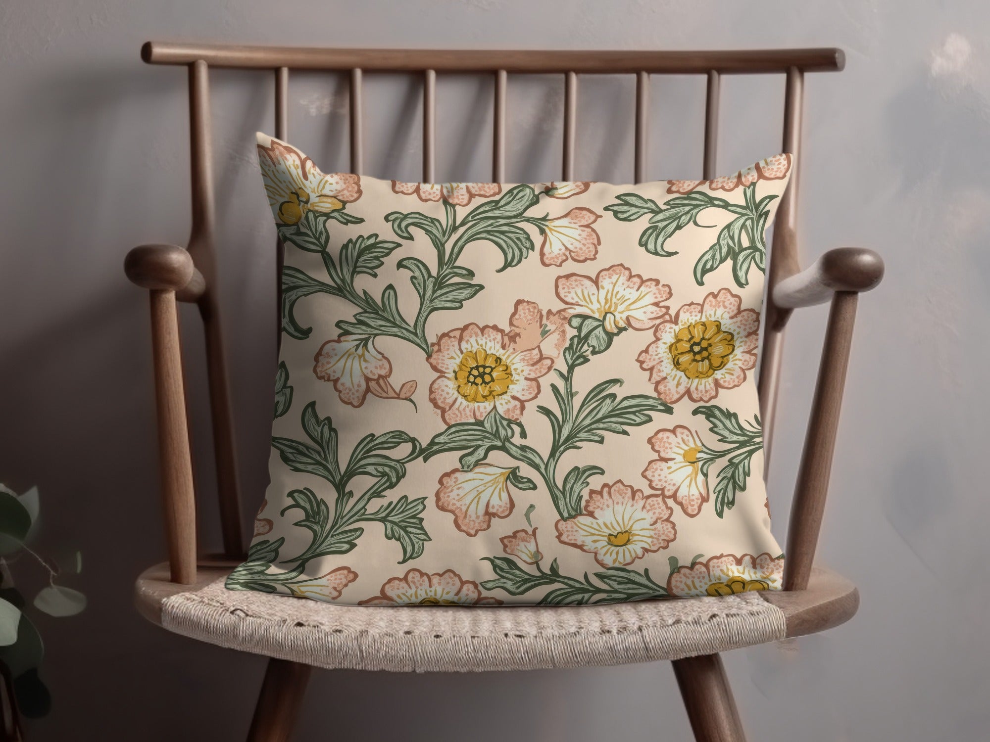 Seamless Pattern Kalamkari Flowers Leaves Repeating Design - Moore and Mountain