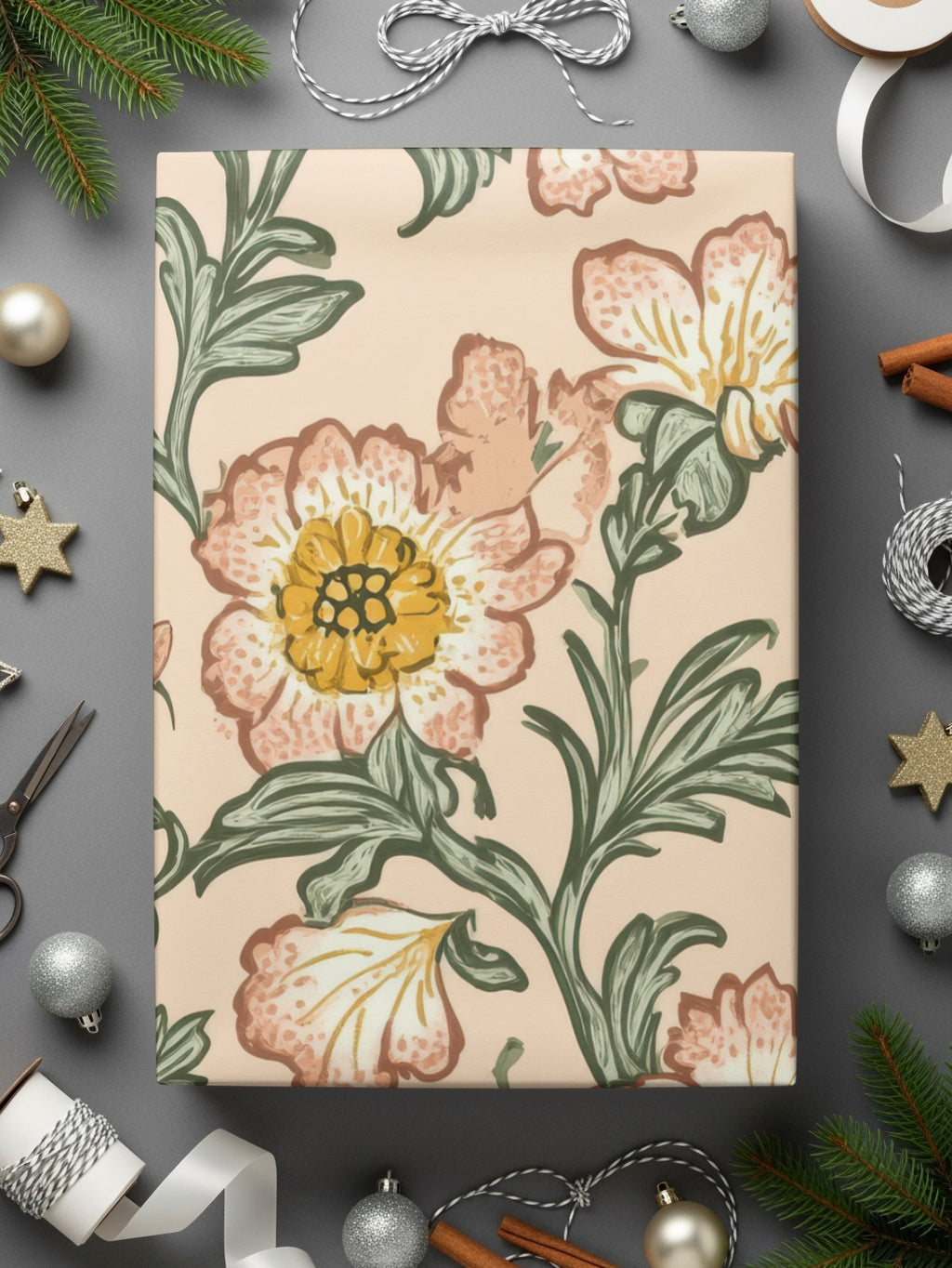 Seamless Pattern Kalamkari Flowers Leaves Repeating Design - Moore and Mountain