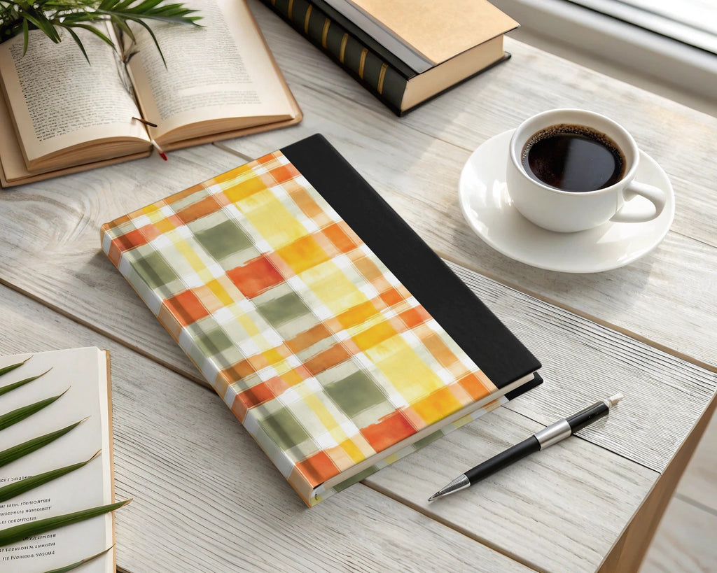 Seamless Rustic Autumn Plaid Pattern In Warm Hues Digital - Moore and Mountain