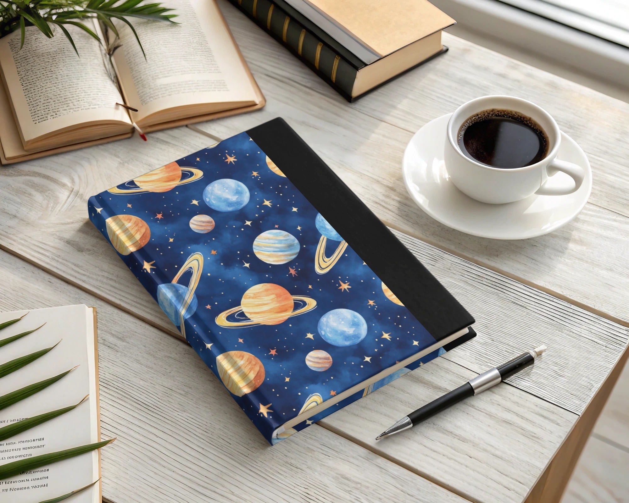 Seamless Space Pattern Digital Download, Watercolor Planets Stars Texture, Galaxy Celestial Design, Printable Paper, Fabric Pattern - Moore and Mountain